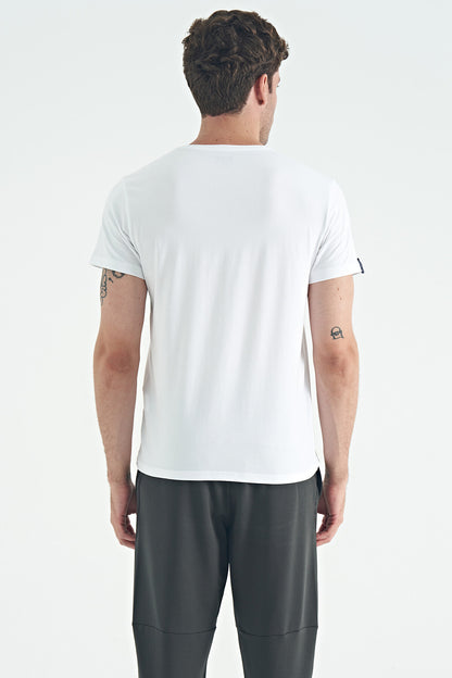 White Basic Men's T-Shirt - 88245