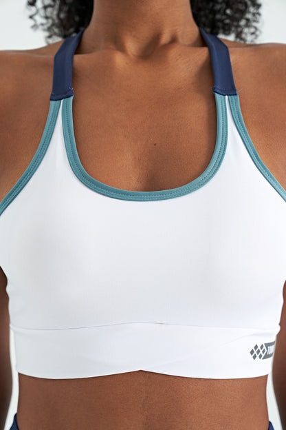 White Back Detailed Strapped Slim Fit Women's Bustier - 97254