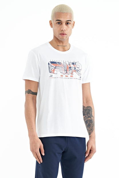 Oscar White Standard Fit Men's T-Shirt - 88226