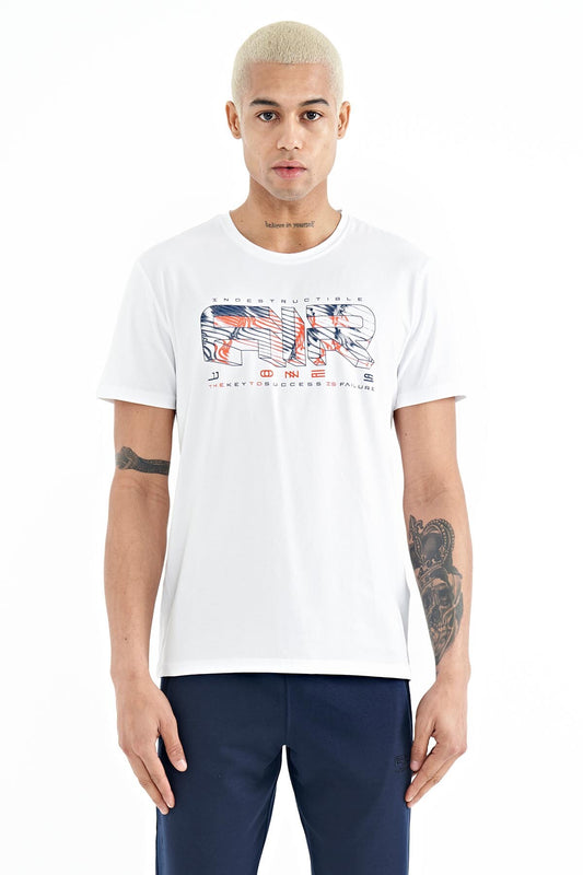 Oscar White Standard Fit Men's T-Shirt - 88226
