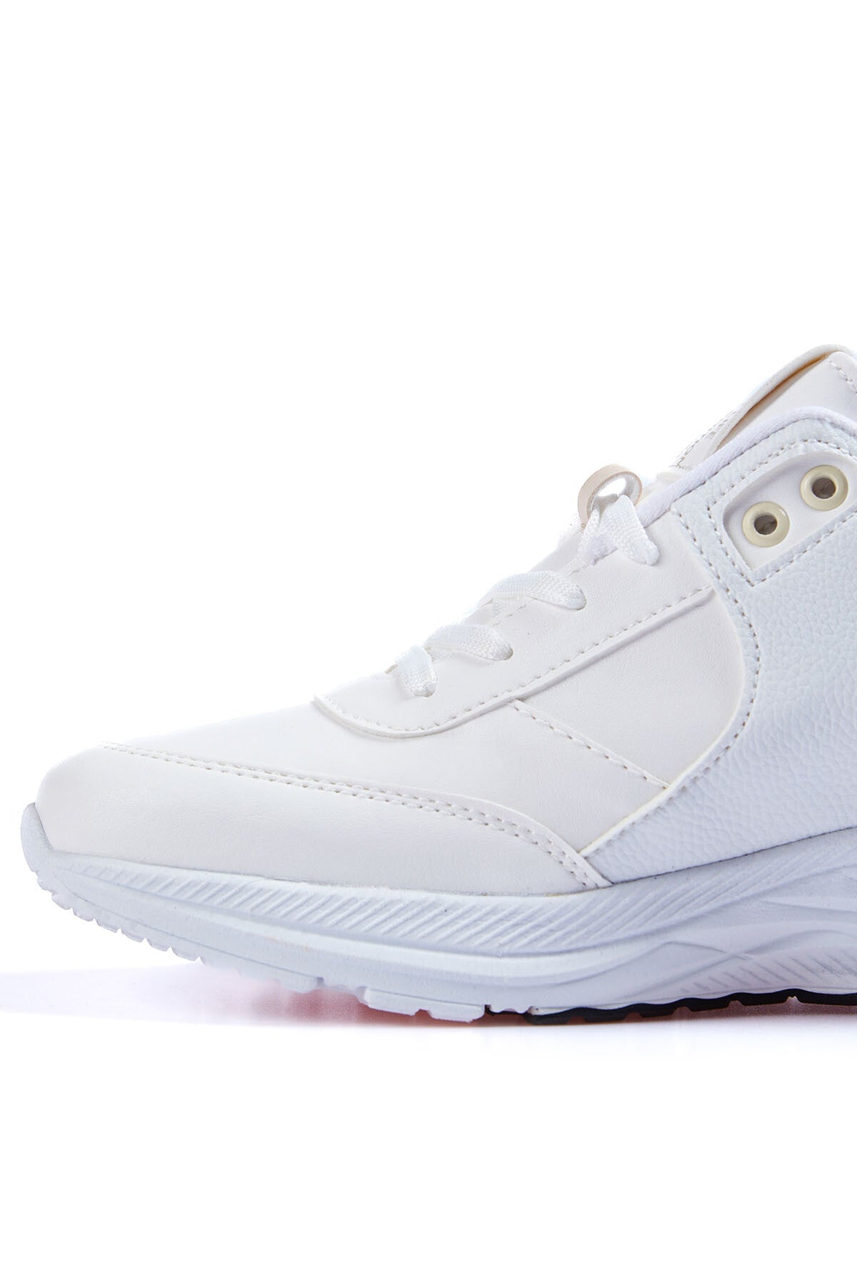 White High Sole Laced PU Leather Men's Sports Shoes - 89113