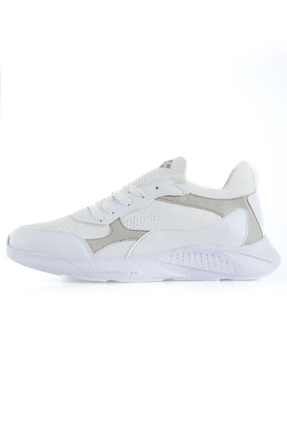 White High-Sole Mesh Detailed Laced Women's Sports Shoes - 89208