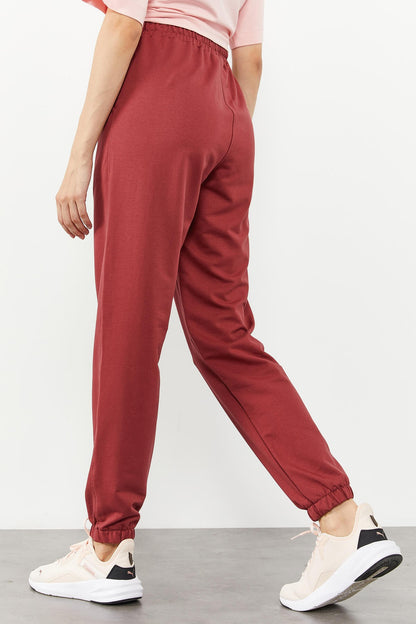 High Waist Comfortable Form Elastic Cuff Women's Tracksuit Bottom - 94583