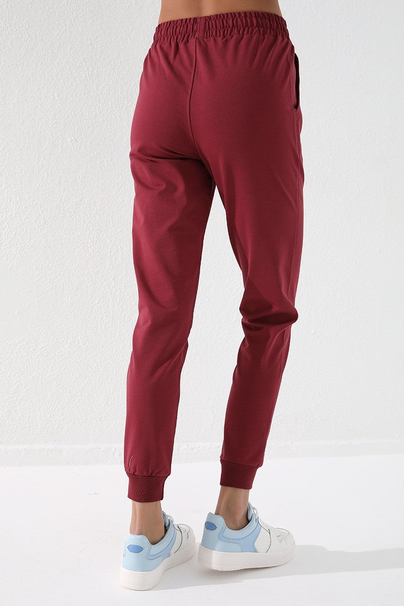 High Waist Jogger Comfort Fit Cuffed Women's Tracksuit Bottom - 94561