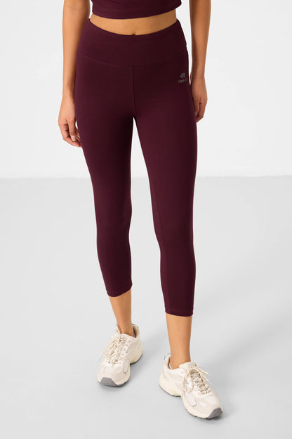 Bordo high waist capri crop t-shirt slim fit women tights set - 95285