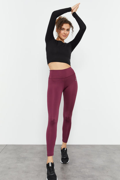 High Waist Stretch Slim Fit Tapered Leg Women's Tights - 94545