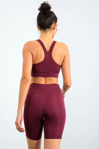 High Waist Wrap-up Slim Fit Bustier Biker Women's Tights Set - 95303