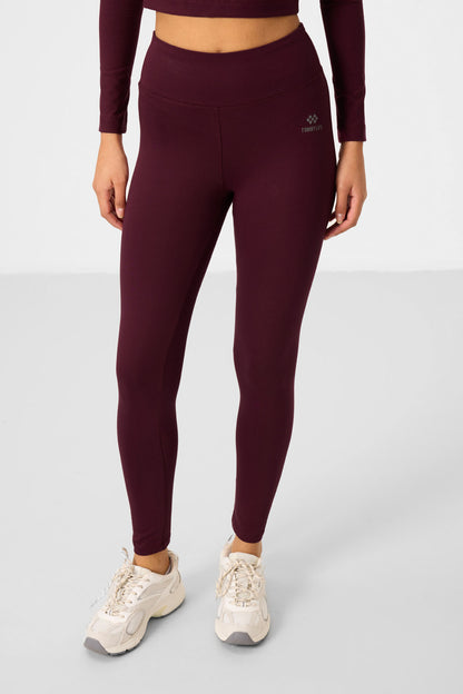 High Waist Long Sleeve Slim Fit Crop Top Women's Tights Set - 95286