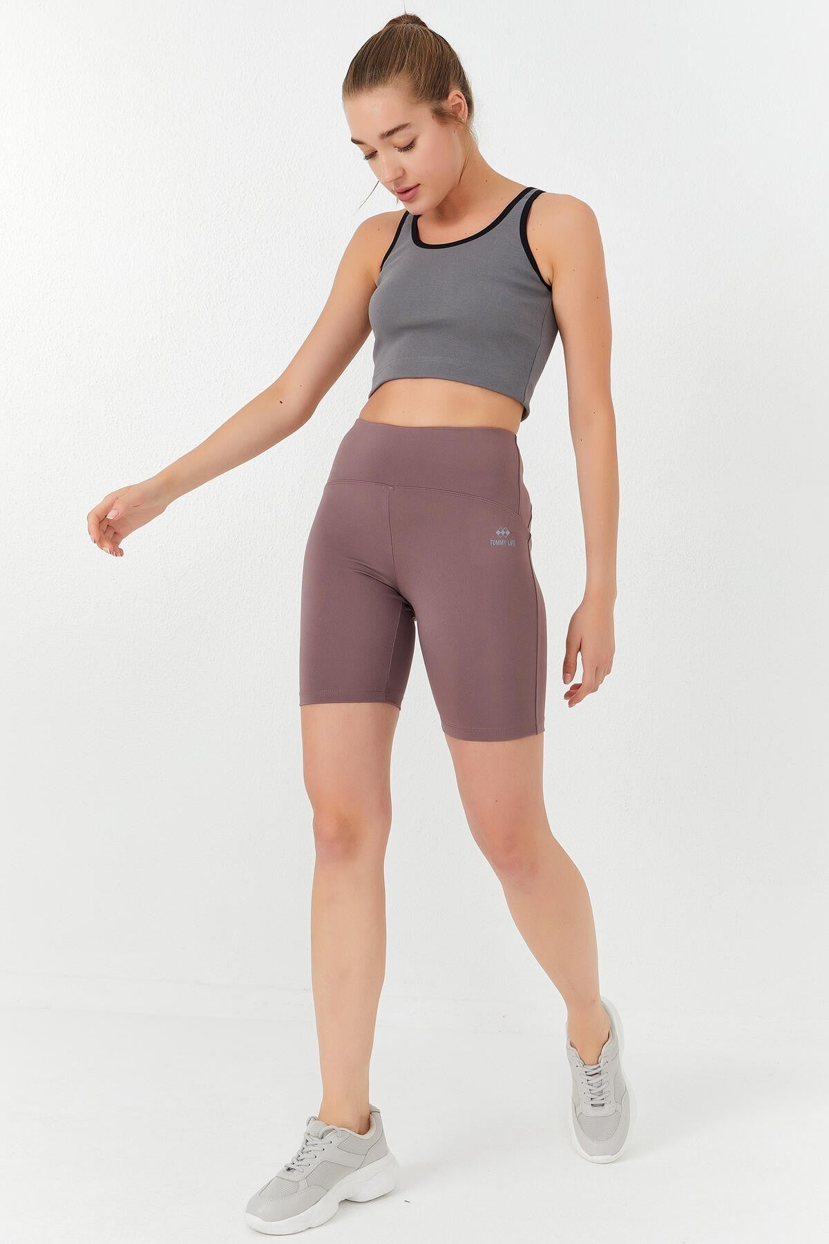 Basic Zero Sleeve Narrow Cut U Neck Women's Crop Top Singlet - 97162