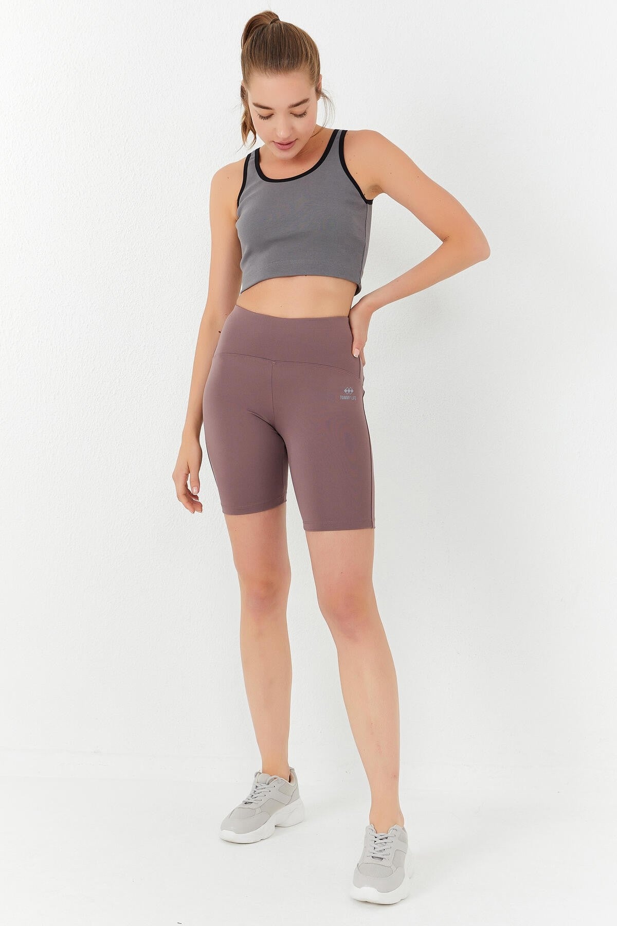 Basic Zero Sleeve Narrow Cut U Neck Women's Crop Top Singlet - 97162