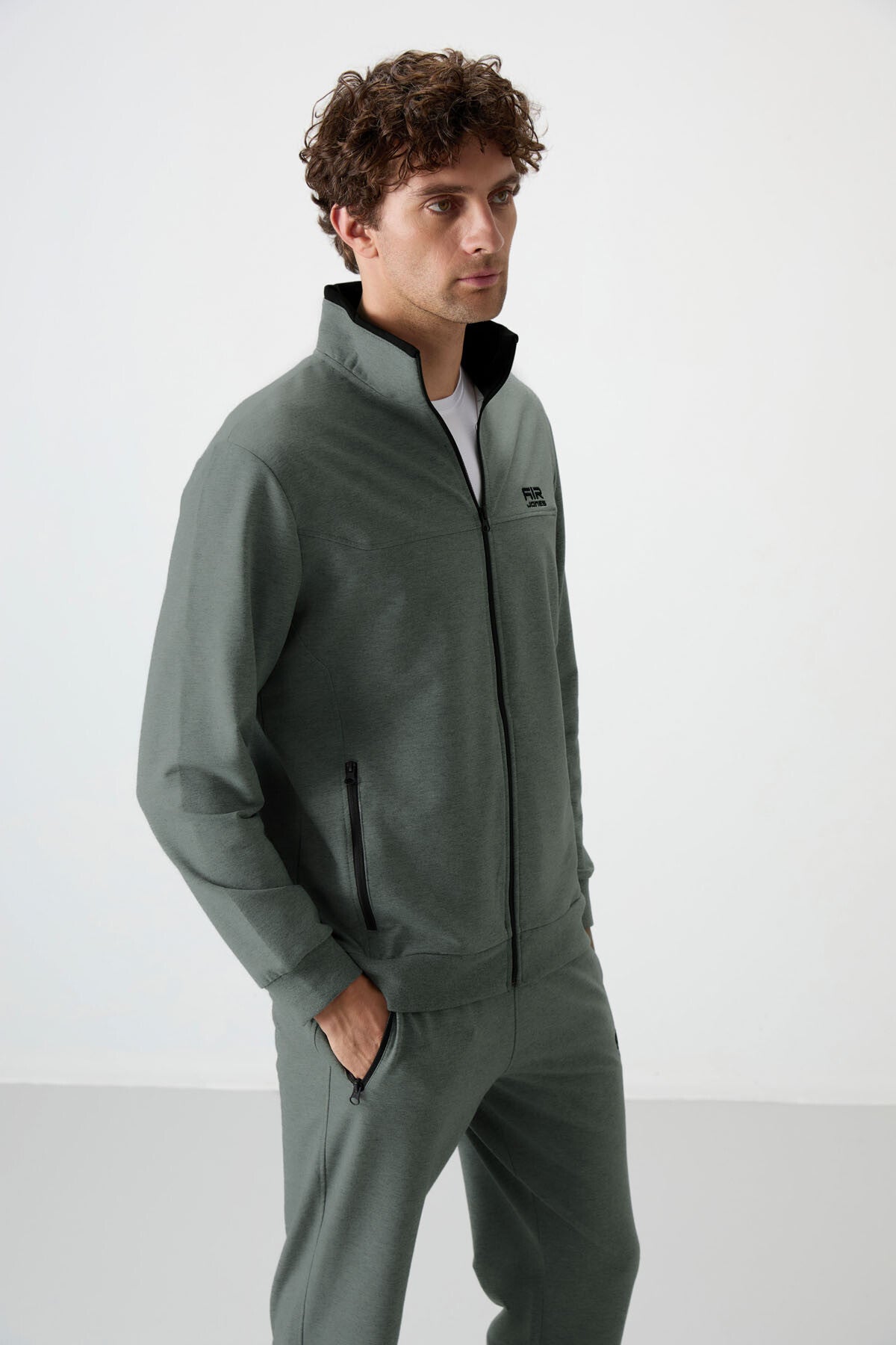 Troy Khaki Standard Mold Men's Tracksuit Set - 85196