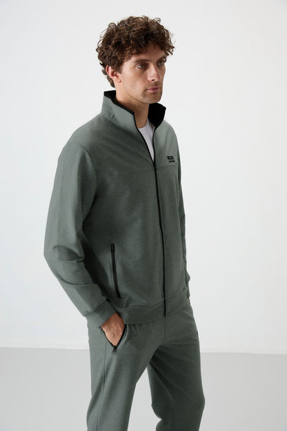 Troy Khaki Standard Mold Men's Tracksuit Set - 85196