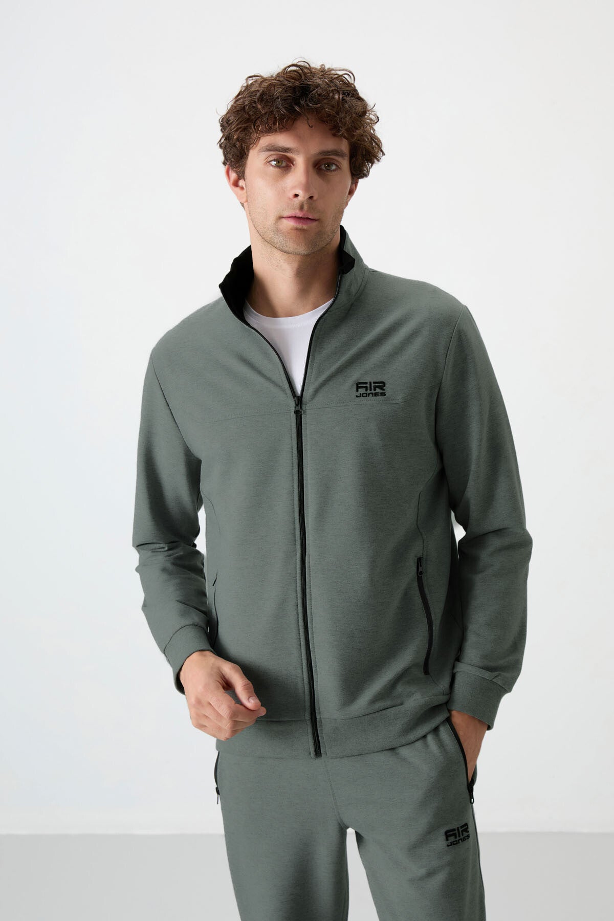 Troy Khaki Standard Mold Men's Tracksuit Set - 85196