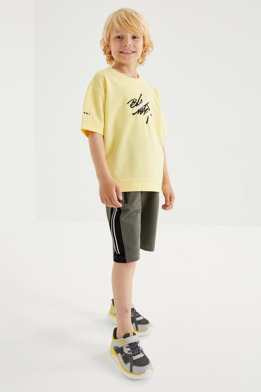 Zippered Pocket Laced Standard Fit Boys Shorts - 10885