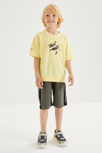 Zippered Pocket Laced Standard Fit Boys Shorts - 10885