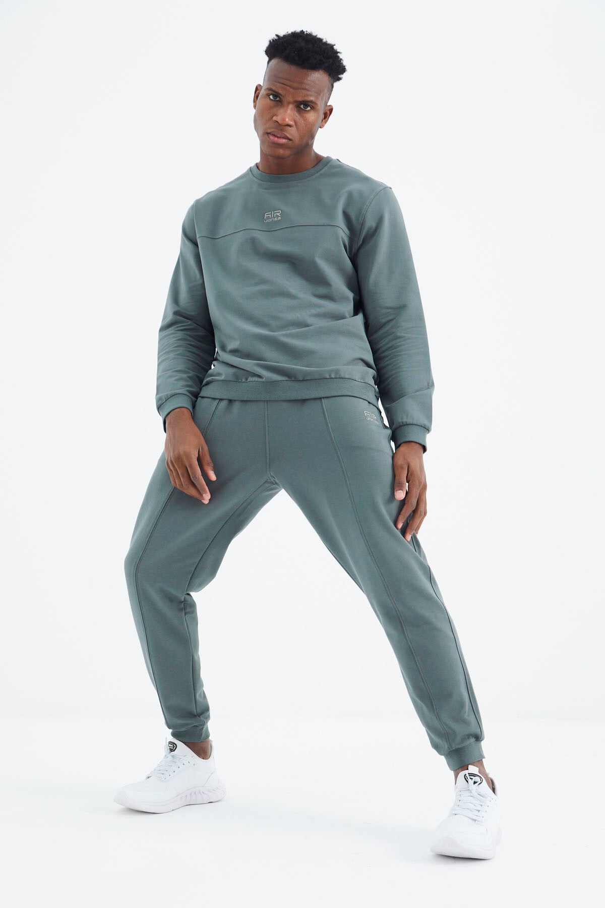 Keith Khaki Basic Men's Tracksuit Set - 85231