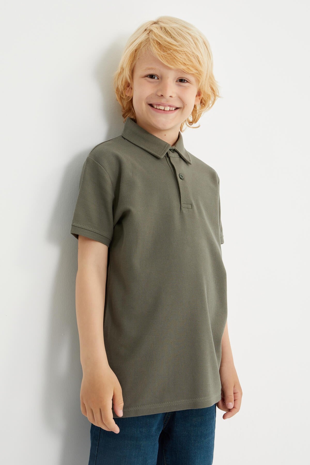 Classic Short Sleeve Polo Collar Boys' T-Shirt - 10962