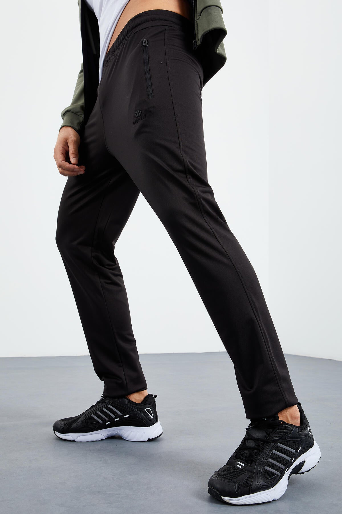 High Neck Zipper Standard Fit Classic Cuff Men's Tracksuit Set - 85162