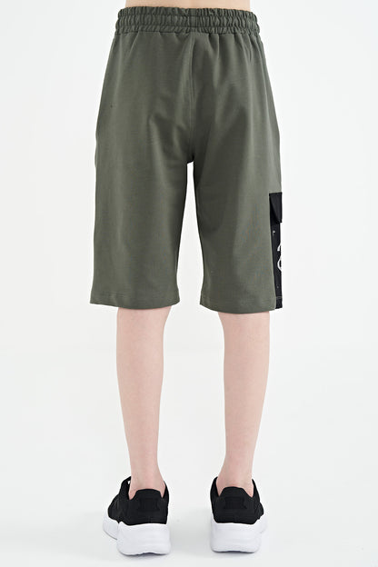 Side Pocket Detailed Embroidered Standard Fit Boys Shorts - 11142