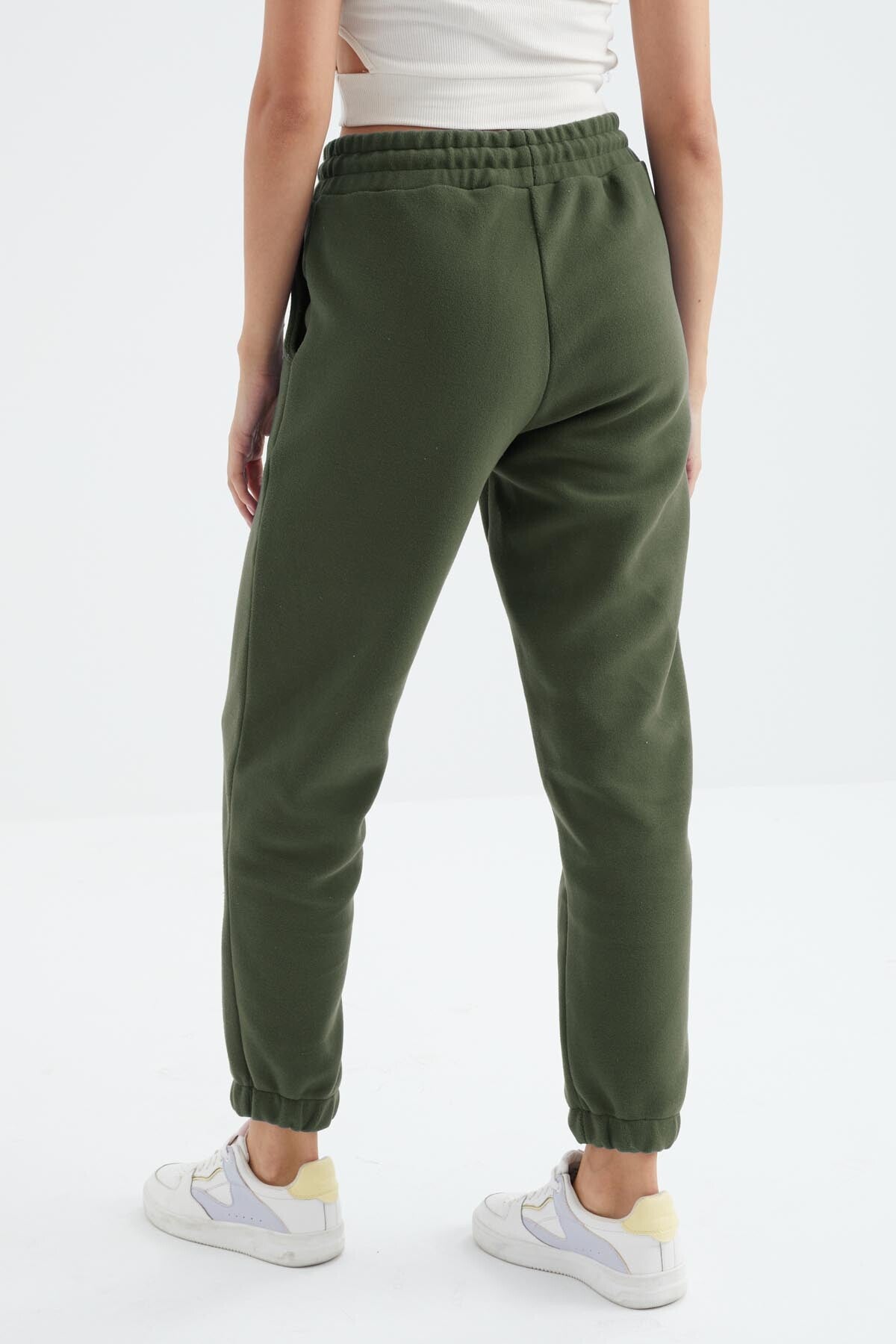 High Waist Basic Laced Jogger Polar Women's Tracksuit Bottom - 94622