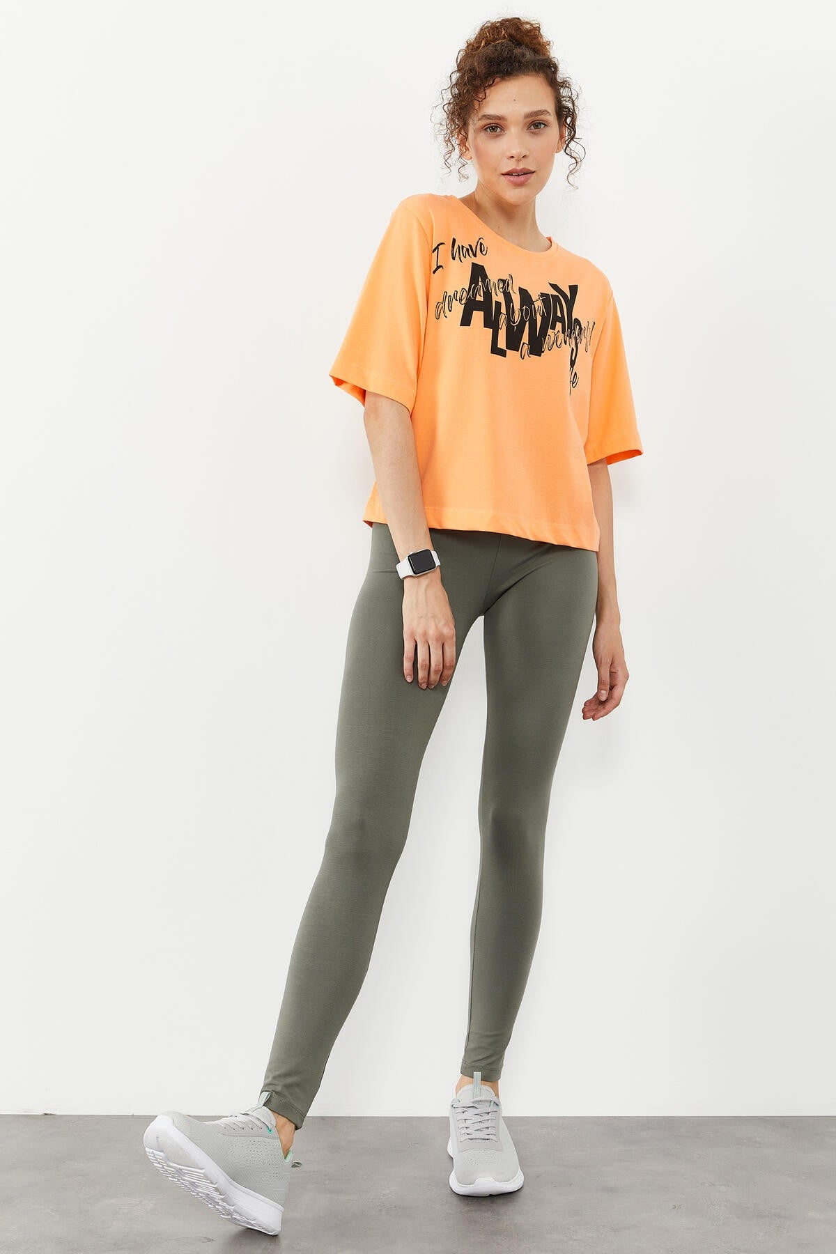 High Waist Wrap-up Slim Fit Tapered Leg Women's Tights - 94011