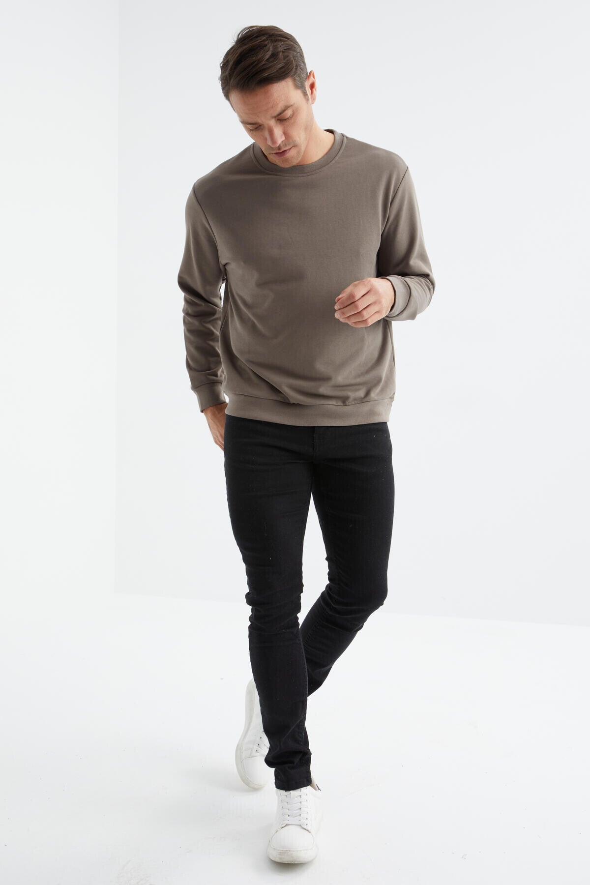 Camel Basic O Collar Comfort Fit Men's Sweatshirt - 88053