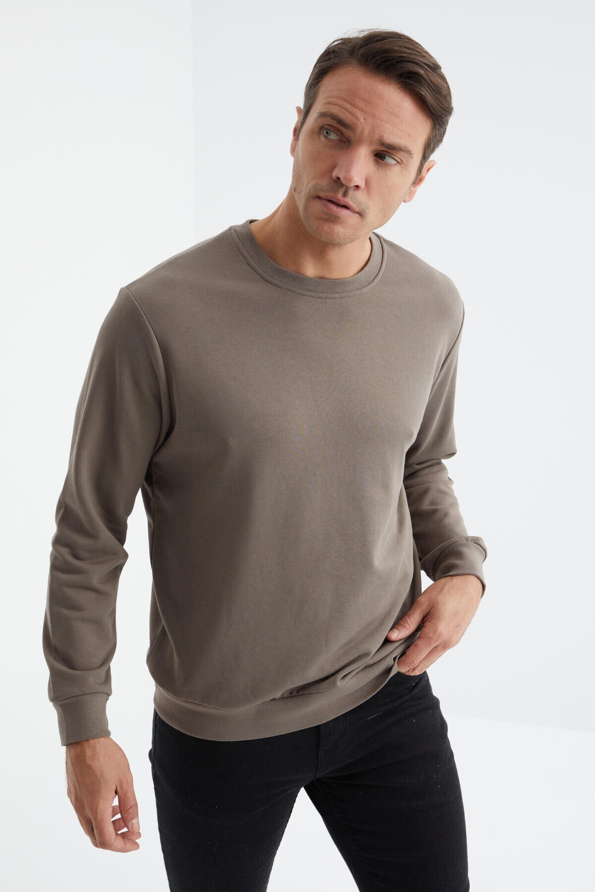 Camel Basic O Collar Comfort Fit Men's Sweatshirt - 88053