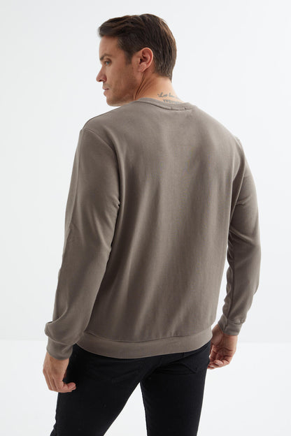Camel Basic O Collar Comfort Fit Men's Sweatshirt - 88053