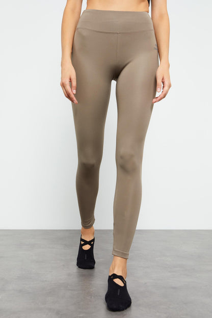 Camel High Waist Stretch Slim Fit Tapered Leg Women's Tights - 94545