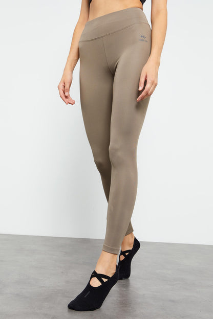 Camel High Waist Stretch Slim Fit Tapered Leg Women's Tights - 94545