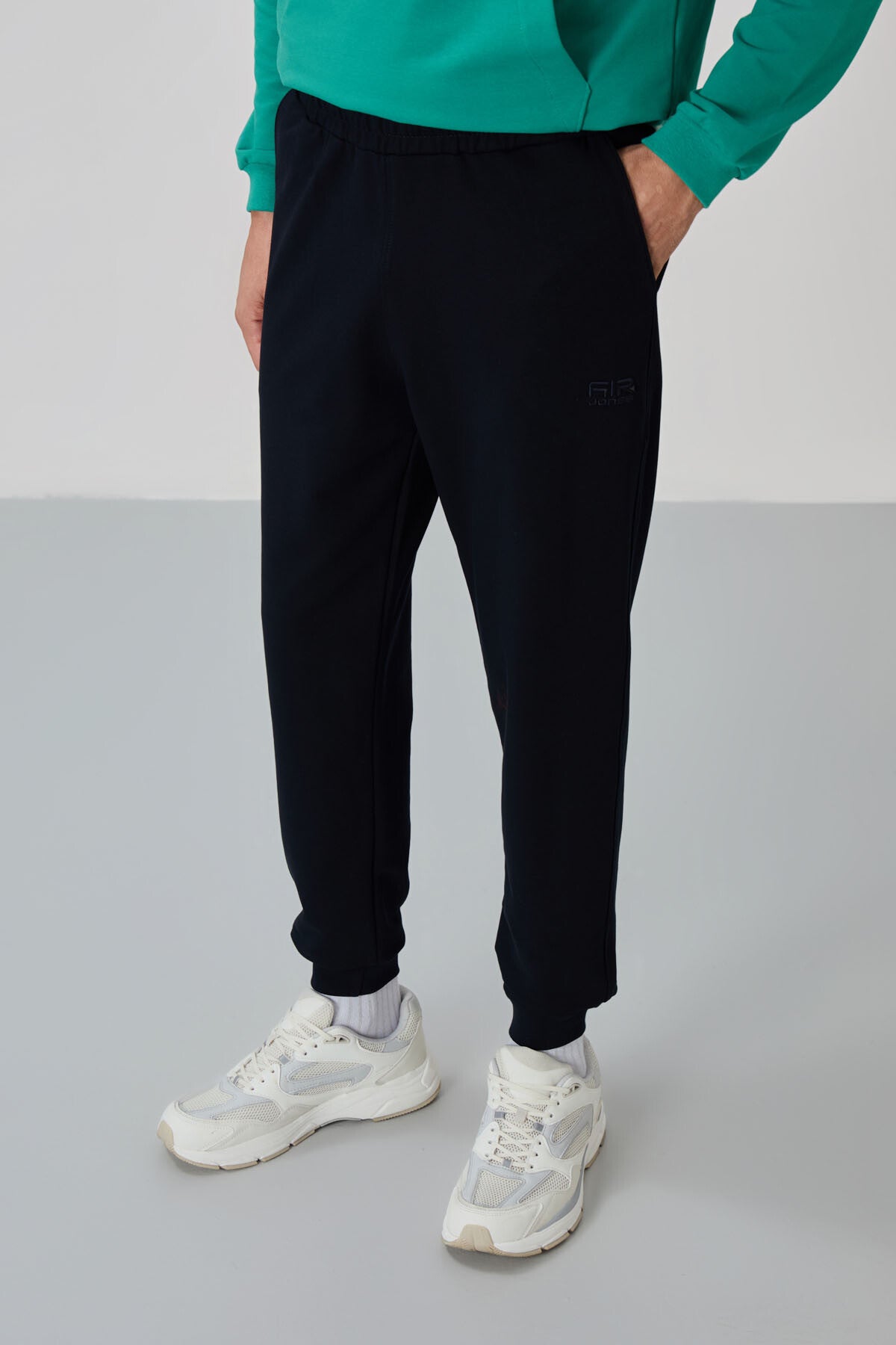 Herbert Green - Navy Blue Stand Collar Tracksuit Set - 85233