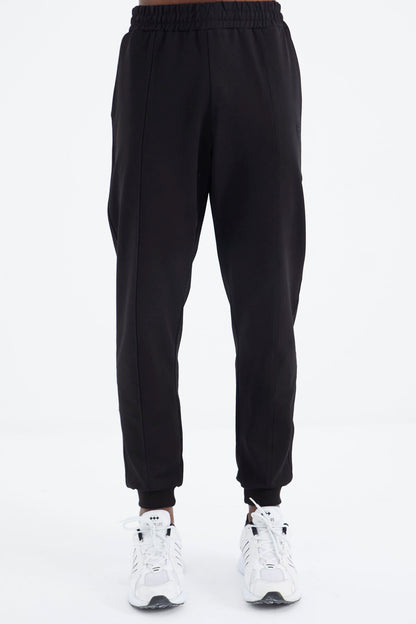 Keith Navy Blue - Green - Black Basic Men's Tracksuit Set - 85231