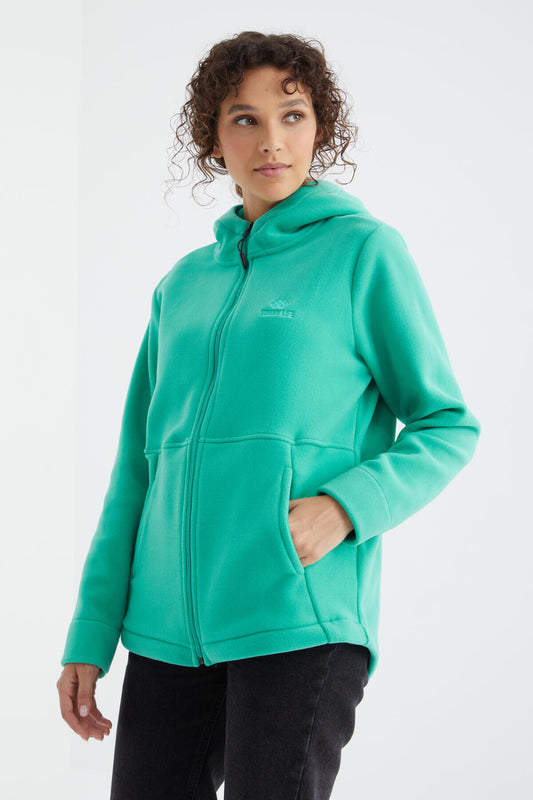 Hooded Zip-Up Comfort Fit Women's Fleece Sweatshirt - 97233