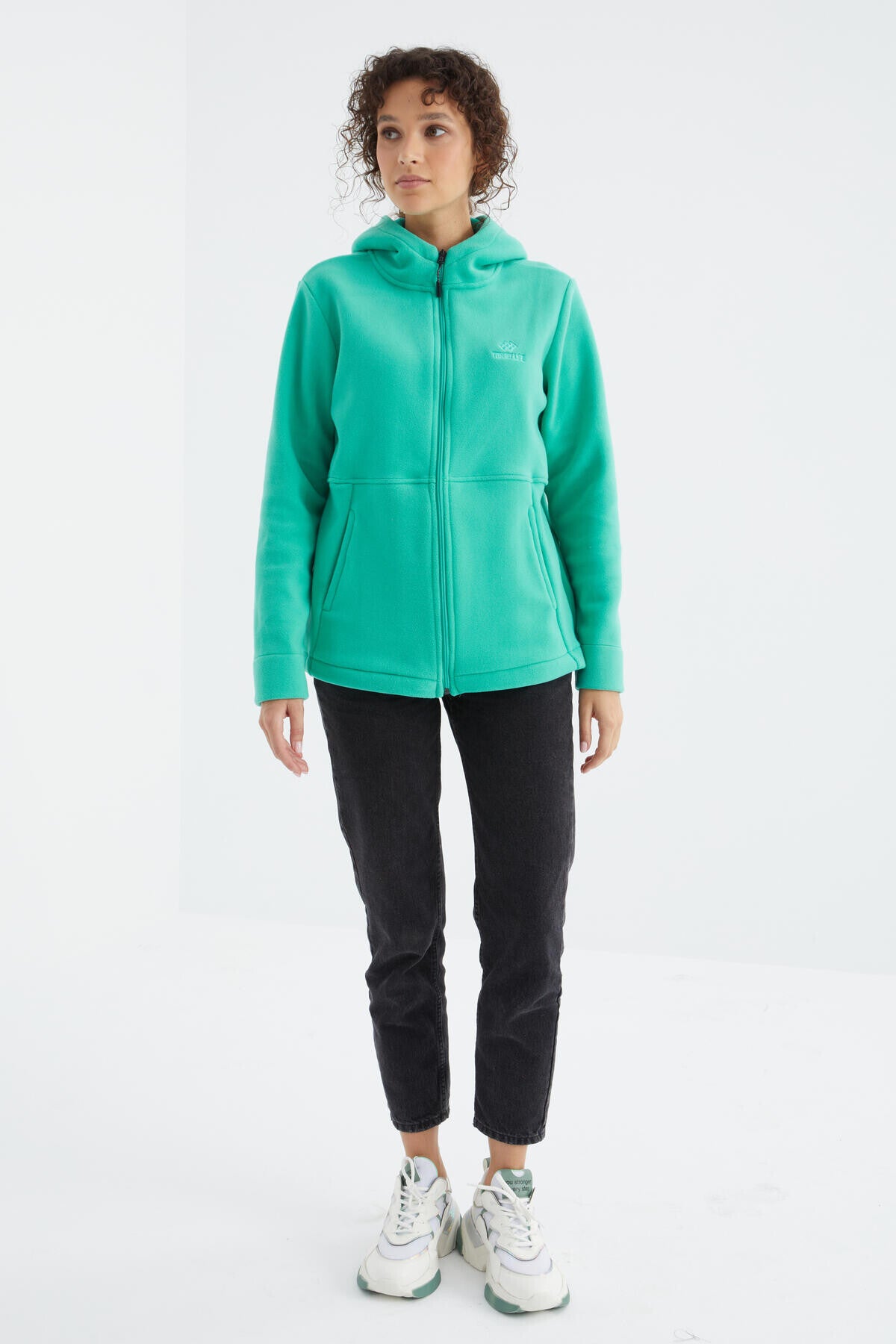 Hooded Zip-Up Comfort Fit Women's Fleece Sweatshirt - 97233