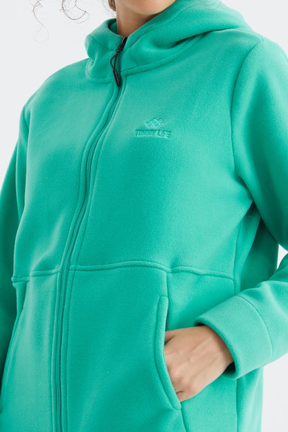 Hooded Zip-Up Comfort Fit Women's Fleece Sweatshirt - 97233