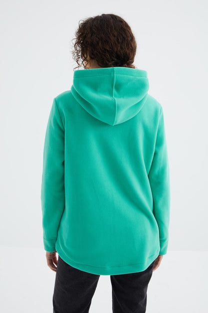 Hooded Zip-Up Comfort Fit Women's Fleece Sweatshirt - 97233