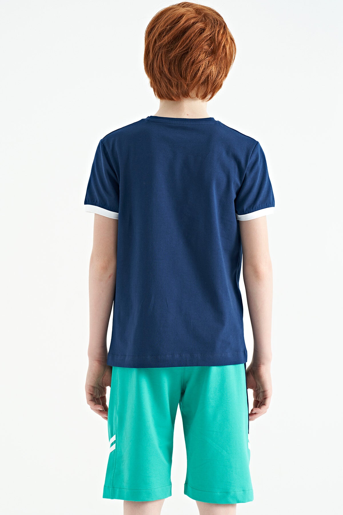 Embroidered Pattern Laced Standard Fit Boys Shorts - 11124