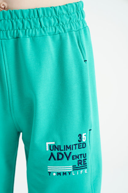 Embroidered Pattern Laced Standard Fit Boys Shorts - 11124