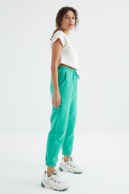 High Waist Basic Laced Jogger Polar Women's Tracksuit Bottom - 94622