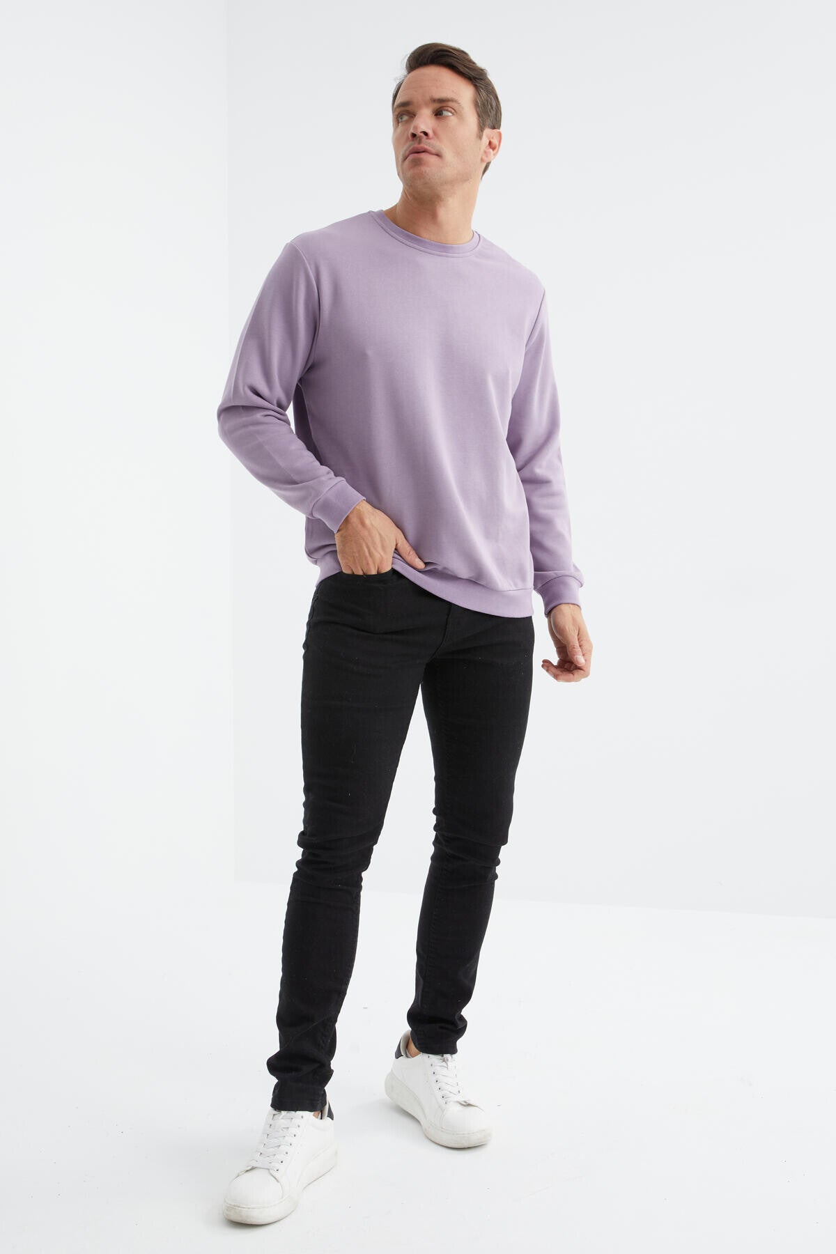 Plato Basic O Collar Comfort Fit Men's Sweatshirt - 88053