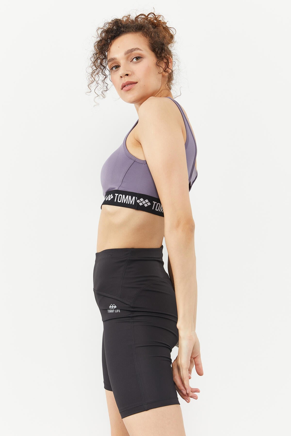 Plato Lettered Standard Mold U Collar Women's Sports Bustier - 97113