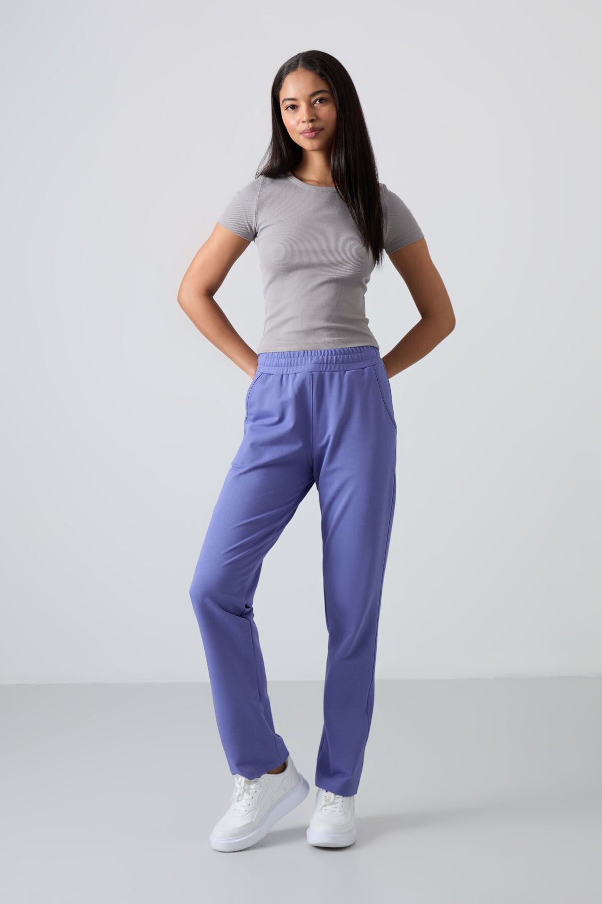 Plato High Waist Comfortable Fit Classic Leg Women's Tracksuit Bottom - 94584