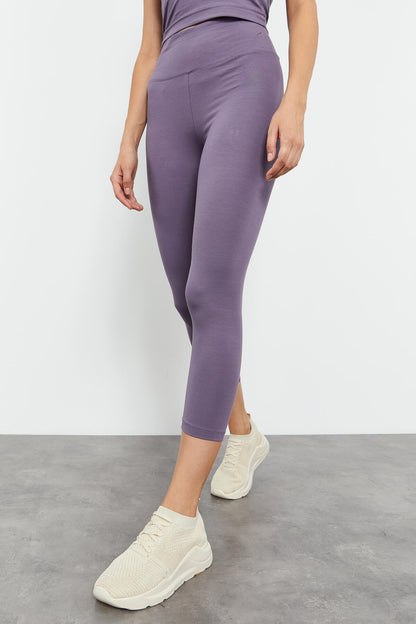 Plato High Waist Capri-Crop Singlet Slim Fit Women's Tights Set - 95284