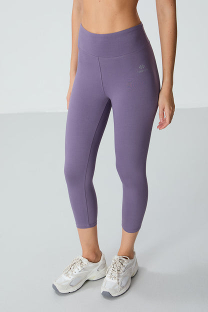 Plato High Waist Slim Fit Narrow Leg Women's Capri Tights - 93097