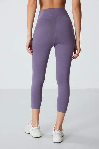 Plato High Waist Slim Fit Narrow Leg Women's Capri Tights - 93097