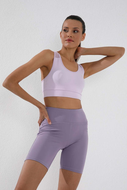 Plato High Waist Wrap-up Short Biker Women's Tights - 91007