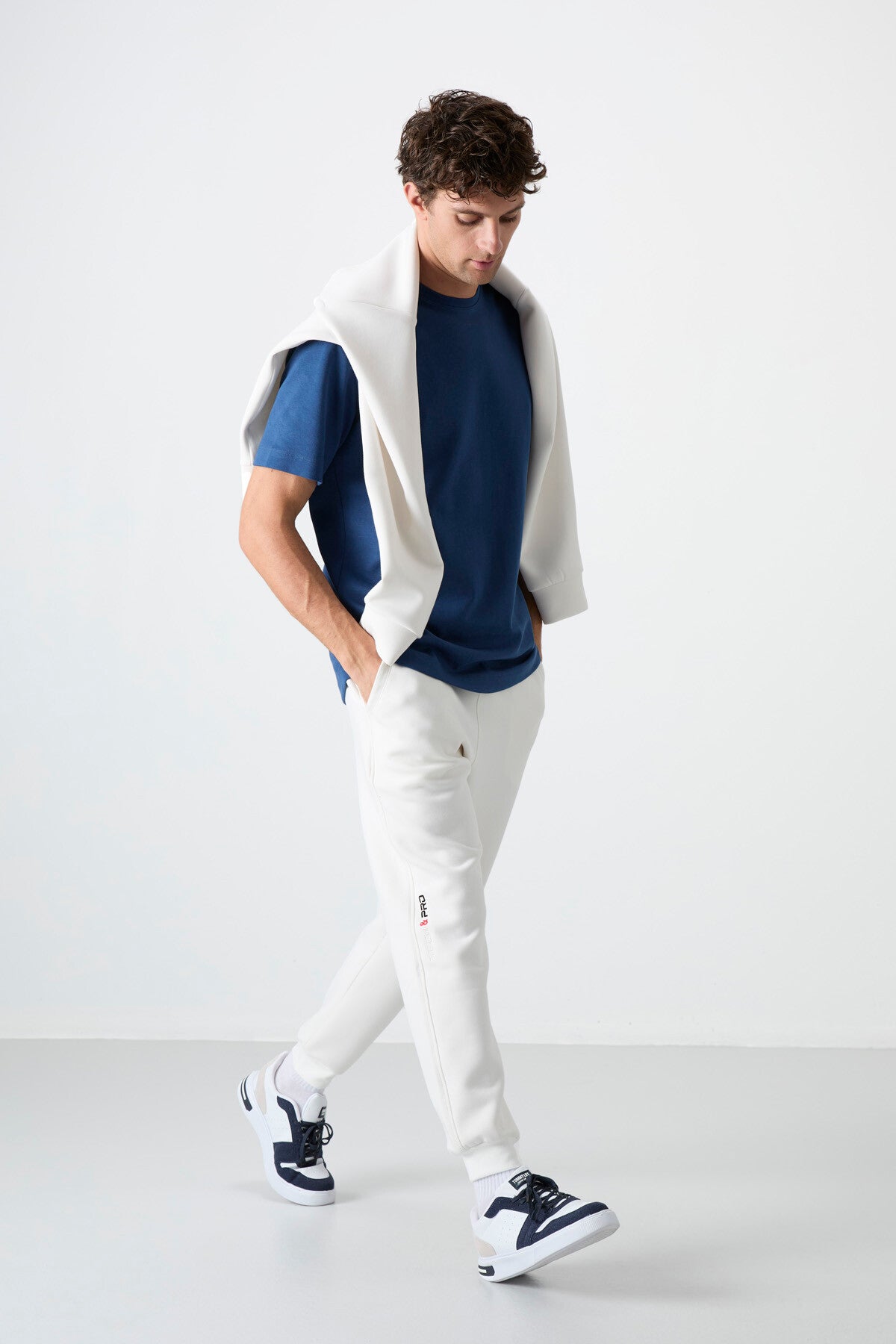 Ecru Laced Bottom Men's Tracksuit Pants - 84999