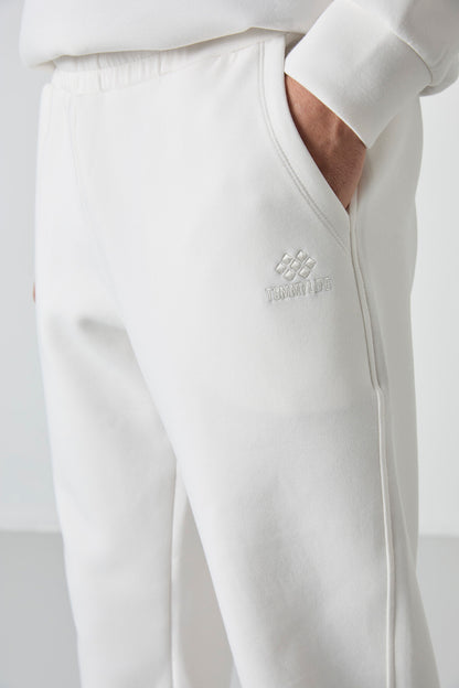 Ecru Laced Bottom Men's Tracksuit Pants - 84999