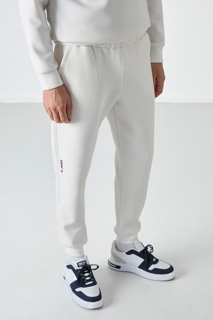 Ecru Laced Bottom Men's Tracksuit Pants - 84999