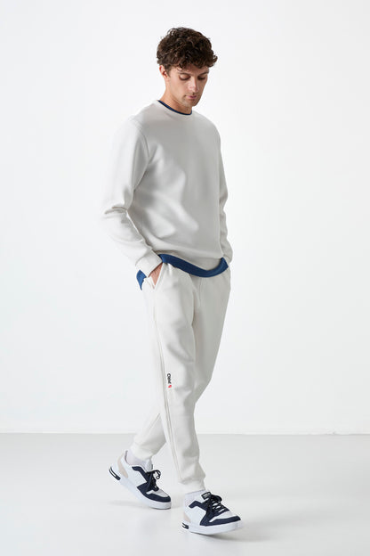 Ecru Laced Bottom Men's Tracksuit Pants - 84999